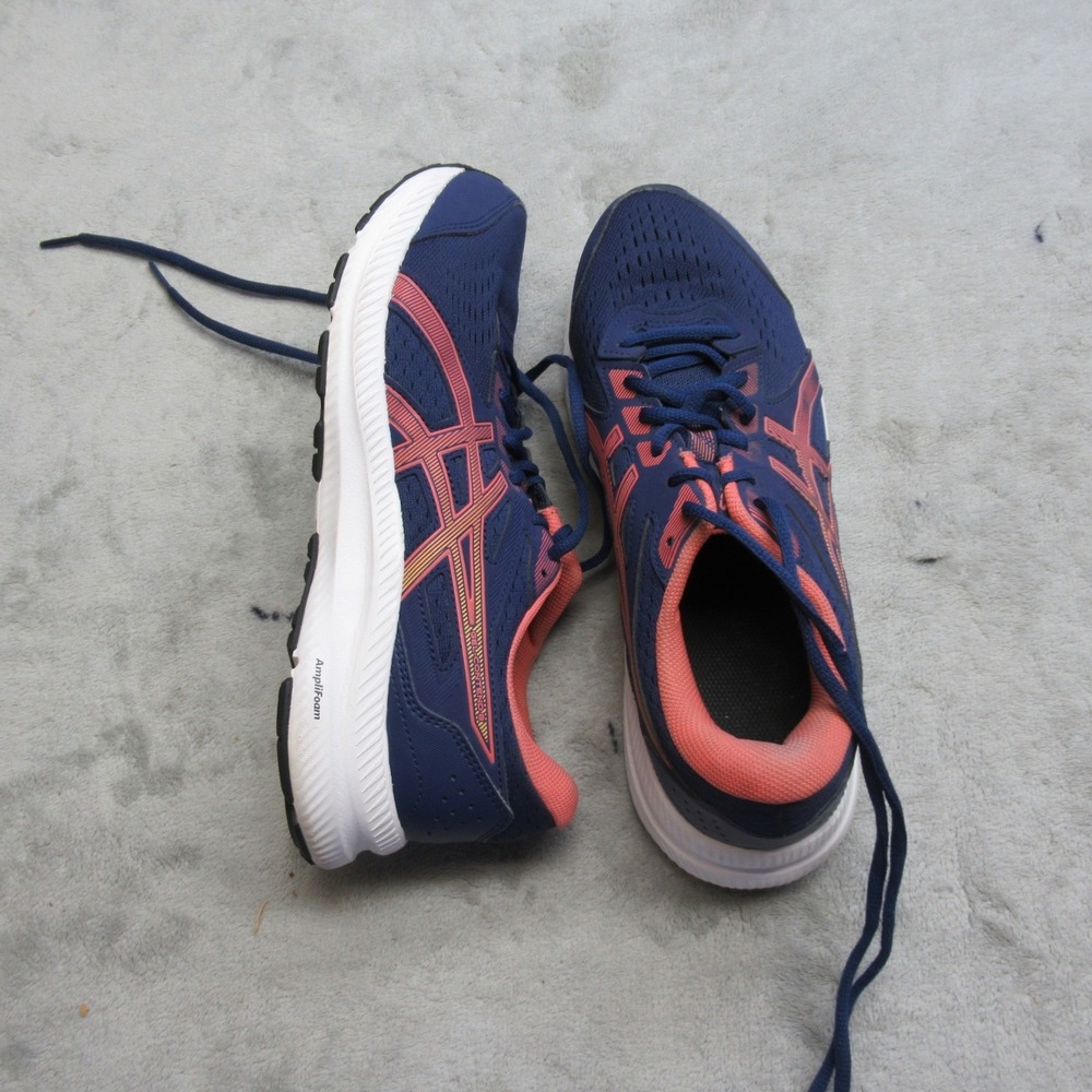 ASICS Women 10W Athletic Shoes Blue Light Running Gel-Contend 8 LIGHTLY Used